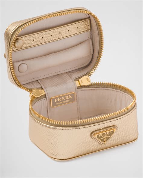 prada saffiano beauty case|Platinum Saffiano Leather Jewelry Beauty Case .